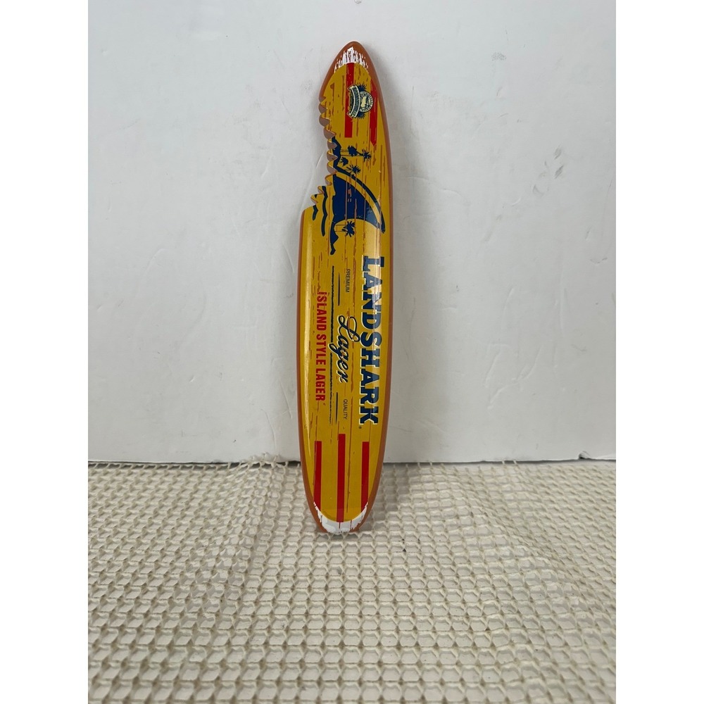 Landshark Lager Beer Tap Handle Surfboard Shark Bite Island Style Yell 11" NEW
